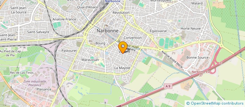 localisation de l'entreprise HPGN UROLOGIE à NARBONNE