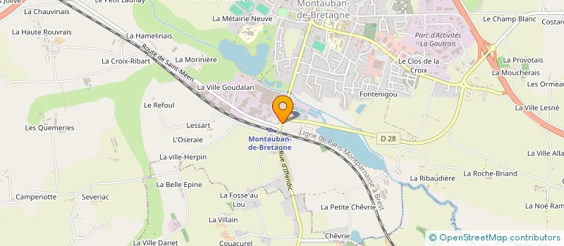 localisation de l'entreprise HPO  MONTAUBAN-DE-BRETAGNE
