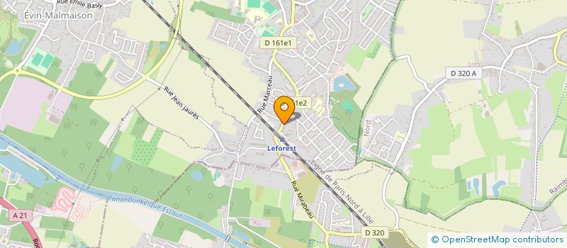 localisation de l'entreprise HPQC à LEFOREST