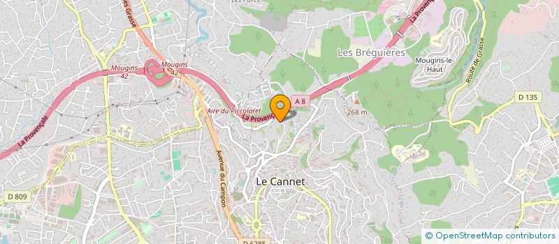 localisation de l'entreprise HPSB INVEST à LE CANNET