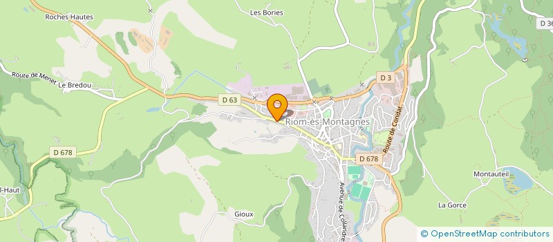 localisation de l'entreprise HPV IMMO15 à RIOM-ES-MONTAGNES