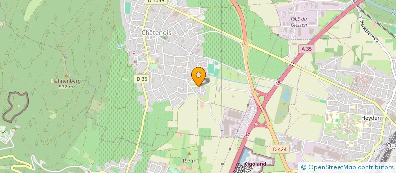localisation de l'entreprise HQ ENVIRONNEMENT à CHATENOIS