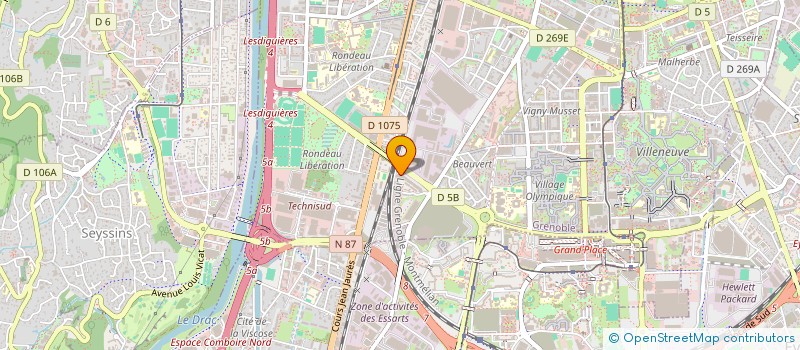 localisation de l'entreprise HR AUTO 38 à GRENOBLE