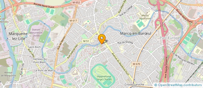localisation de l'entreprise HR CONSULTING à MARCQ-EN-BARŒUL