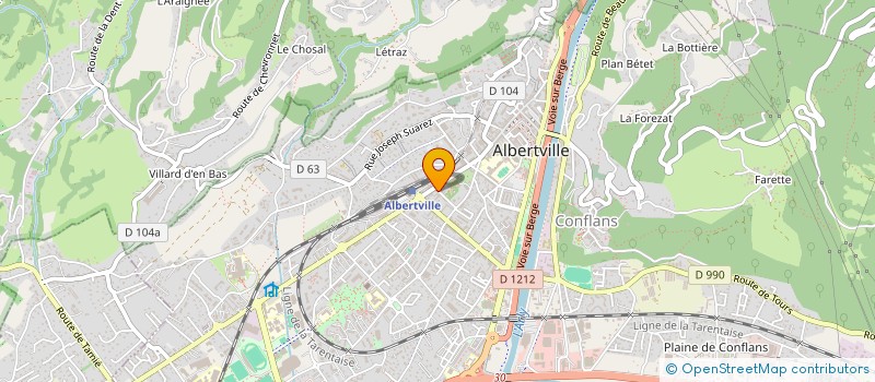 localisation de l'entreprise HR IMMO  ALBERTVILLE