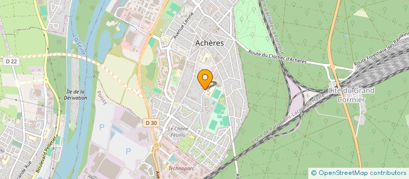 localisation de l'entreprise HR OMBRES ET LUMIERES à ACHERES