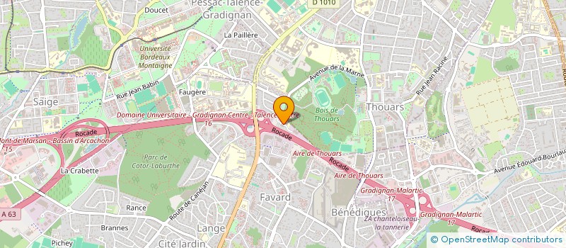 localisation de l'entreprise HR TRANS  GRADIGNAN