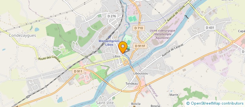 localisation de l'entreprise HRC à MONSEMPRON-LIBOS