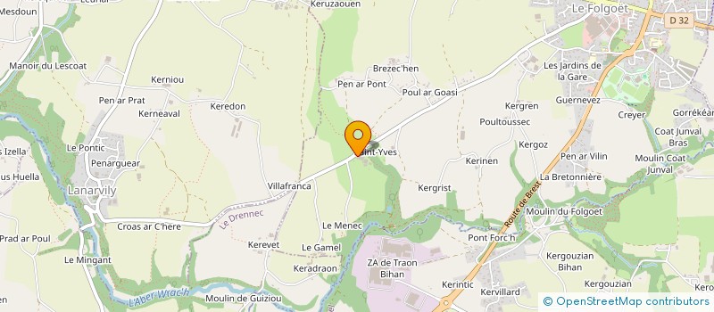 localisation de l'entreprise HRL  LE FOLGOET