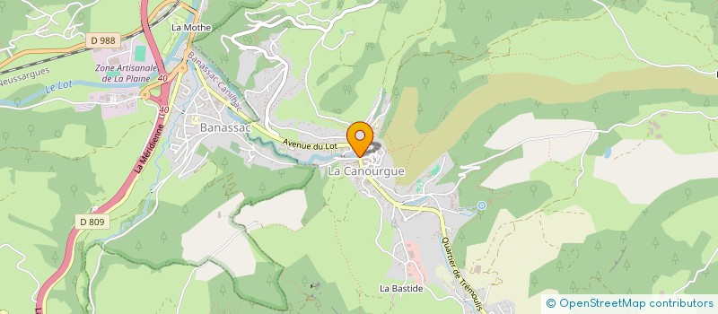 localisation de l'entreprise HRP  LA CANOURGUE