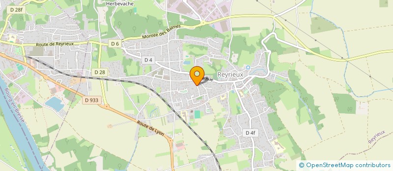 localisation de l'entreprise HRS LAVERIE à REYRIEUX