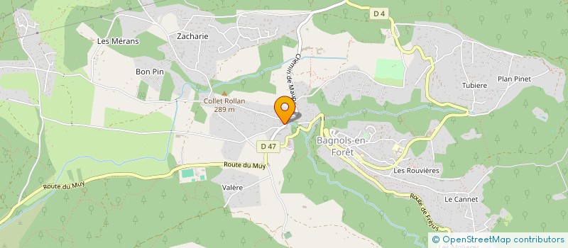 localisation de l'entreprise HRV IMMOBILIER à BAGNOLS-EN-FORET