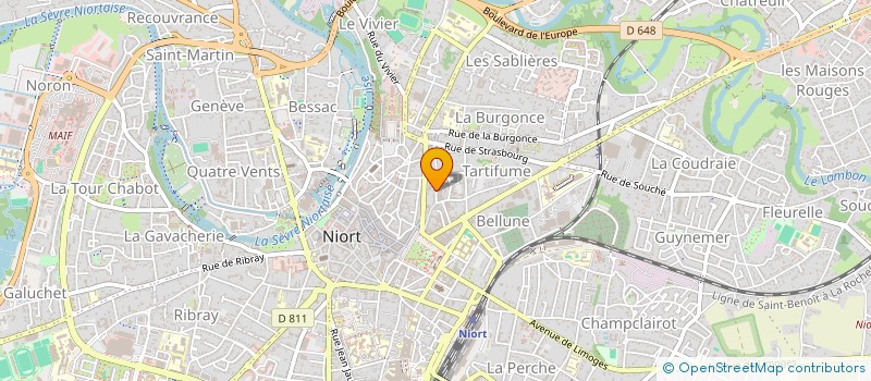 localisation de l'entreprise HS&BM à NIORT