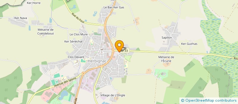localisation de l'entreprise HS CHAUFFAGE PLOMBERIE à HERBIGNAC