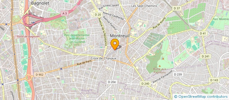 localisation de l'entreprise HS FILMS à MONTREUIL