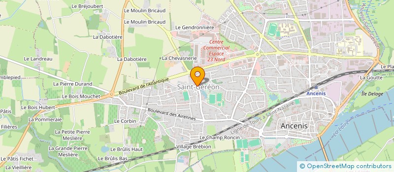 localisation de l'entreprise HSA INVEST  ANCENIS-SAINT-GEREON