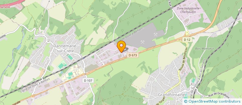 localisation de l'entreprise HSBBIO  DANNEMARIE-SUR-CRETE