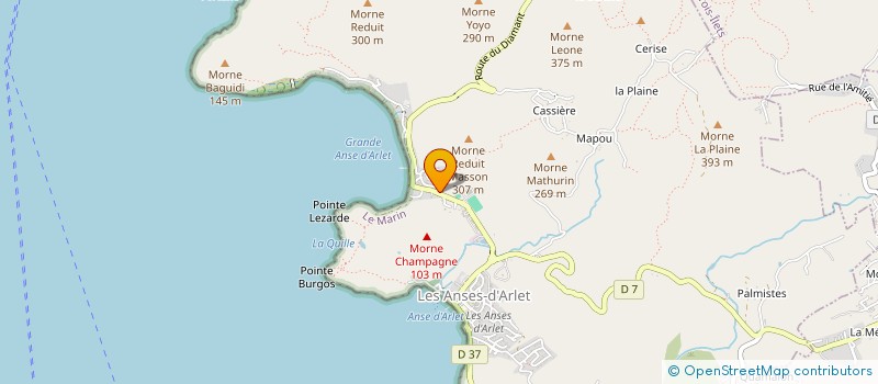 localisation de l'entreprise HSC MECANIC SERVICES  LES ANSES-D'ARLET