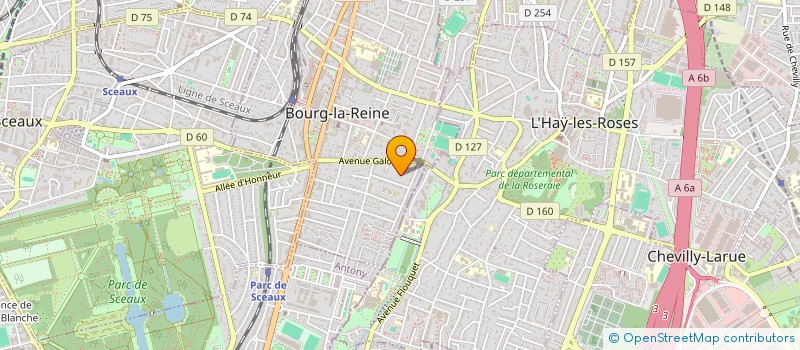 localisation de l'entreprise HSF IMMO à BOURG-LA-REINE