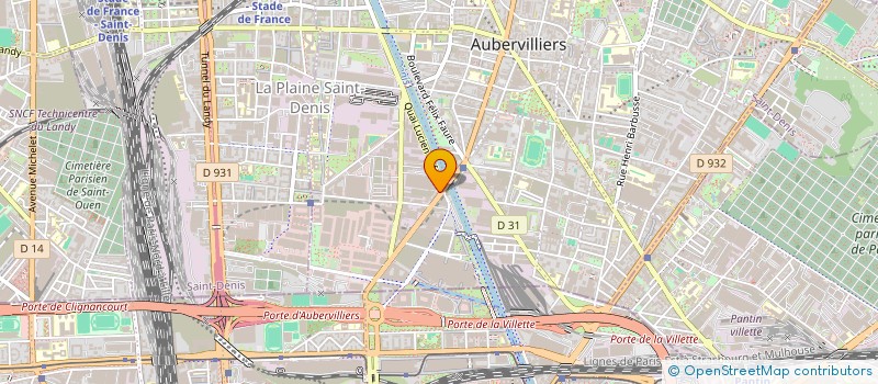 localisation de l'entreprise HSI à AUBERVILLIERS