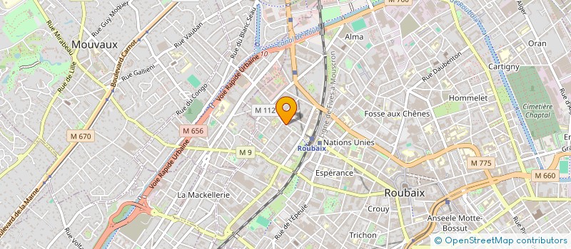 localisation de l'entreprise HSK  ROUBAIX