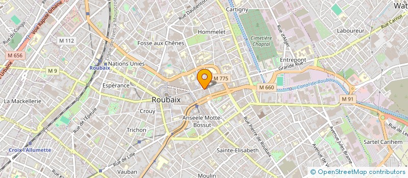 localisation de l'entreprise HSK  ROUBAIX