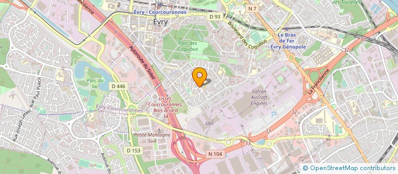 localisation de l'entreprise HSM  EVRY-COURCOURONNES