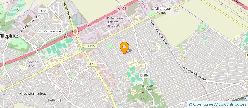 localisation de l'entreprise HSR TAXI à TREMBLAY-EN-FRANCE