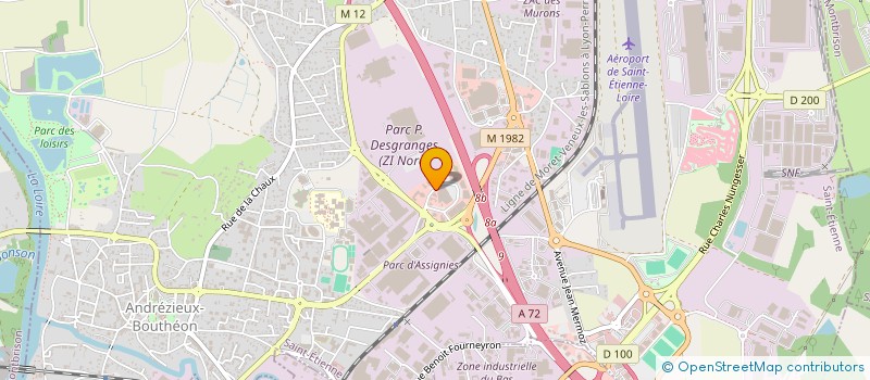 localisation de l'entreprise HT AUTOMOBILE  ANDREZIEUX-BOUTHEON