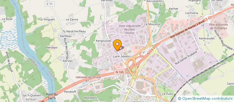 localisation de l'entreprise HT CALORIFUGE  CAUDAN