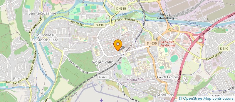 localisation de l'entreprise HT EXPRESS à MONTBELIARD