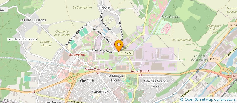 localisation de l'entreprise HT HABILLEMENT.SA à DREUX