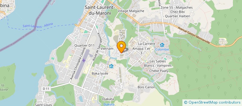localisation de l'entreprise HT LOCATION à SAINT-LAURENT-DU-MARONI