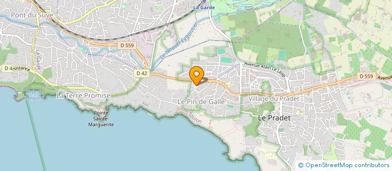 localisation de l'entreprise HT ROSA  LE PRADET