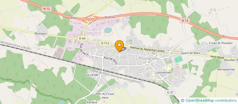 localisation de l'entreprise HTC  PLOUIGNEAU