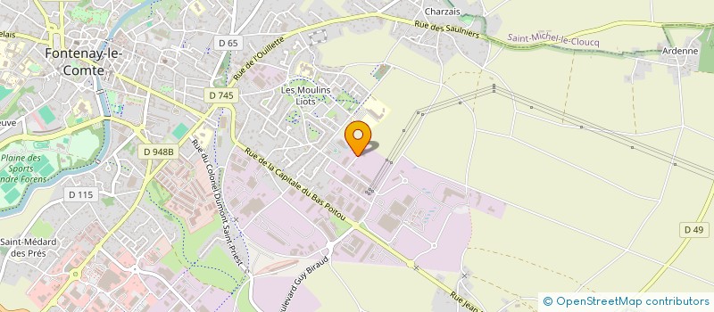 localisation de l'entreprise HTE à FONTENAY-LE-COMTE