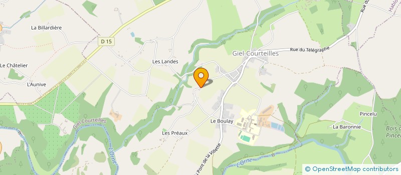localisation de l'entreprise HTE à GIEL-COURTEILLES