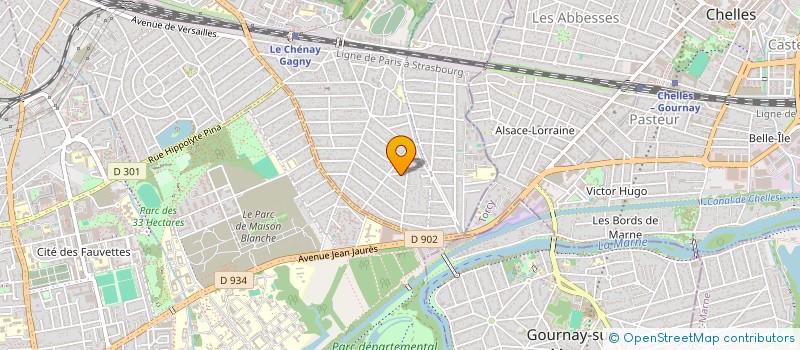 localisation de l'entreprise HTE ACTIVITE REALISATION DOMAINE INFORMA à GAGNY