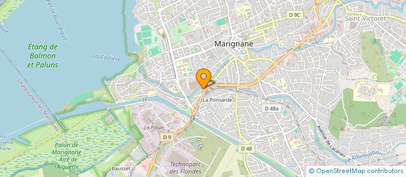 localisation de l'entreprise HTF à MARIGNANE