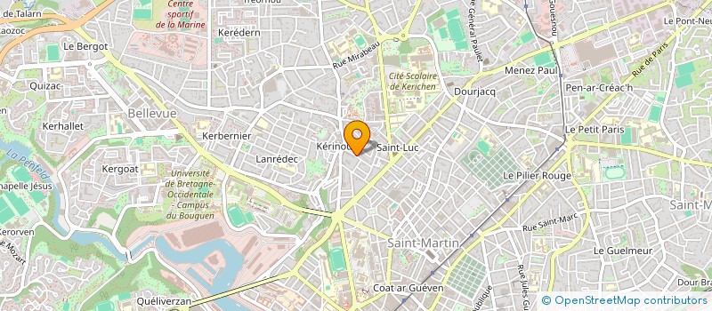 localisation de l'entreprise HTF RETOUCHE-PEINTURE à BREST