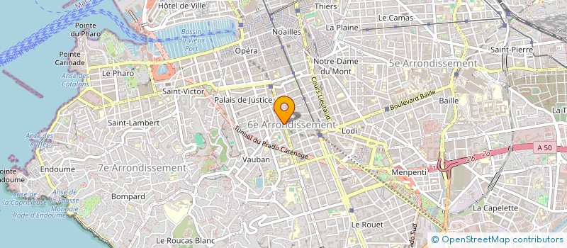 localisation de l'entreprise HTL CONSEIL PROVENCE COTE D AZUR à MARSEILLE