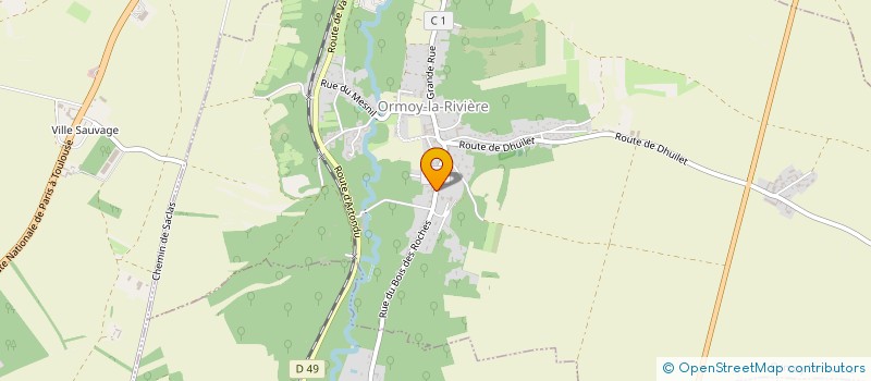 localisation de l'entreprise HTP  ORMOY-LA-RIVIERE