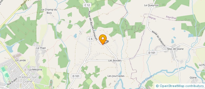 localisation de l'entreprise HTP à ORADOUR-SUR-GLANE