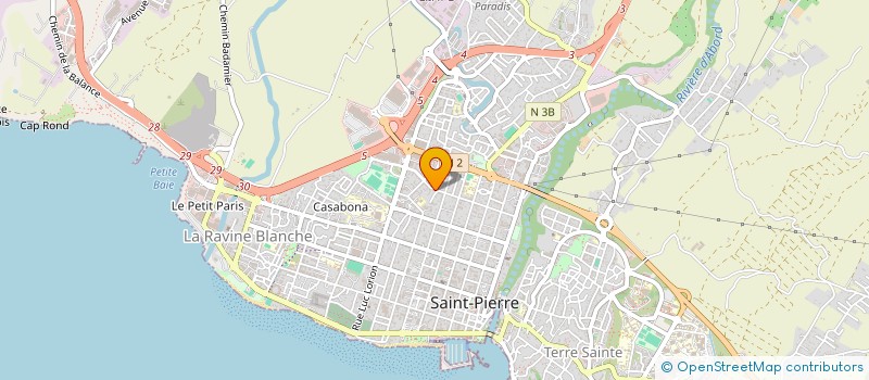 localisation de l'entreprise HTP PAIE RH à SAINT-PIERRE