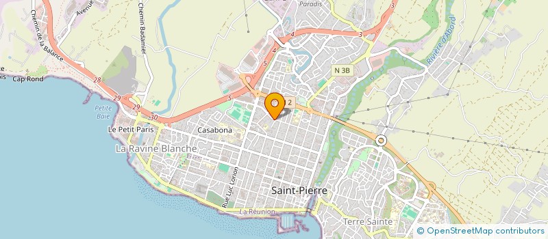 localisation de l'entreprise HTP REUNION  SAINT-PIERRE