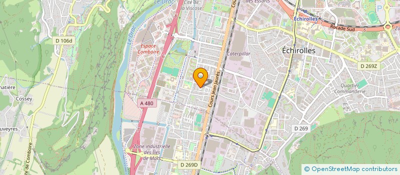 localisation de l'entreprise HTS  ECHIROLLES