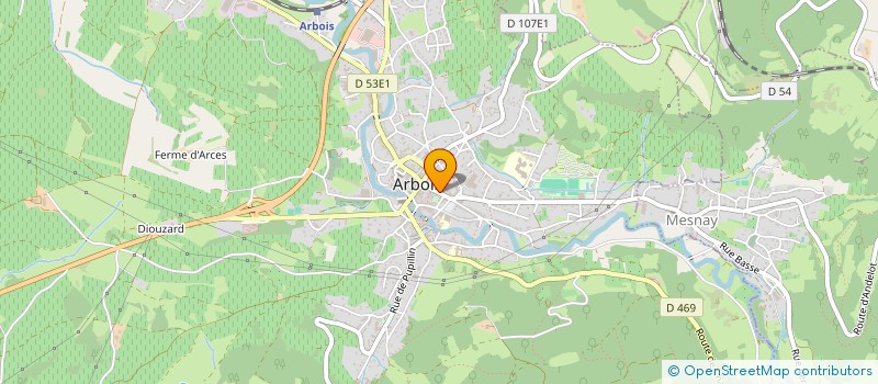 localisation de l'entreprise HTS CART LAMY à ARBOIS