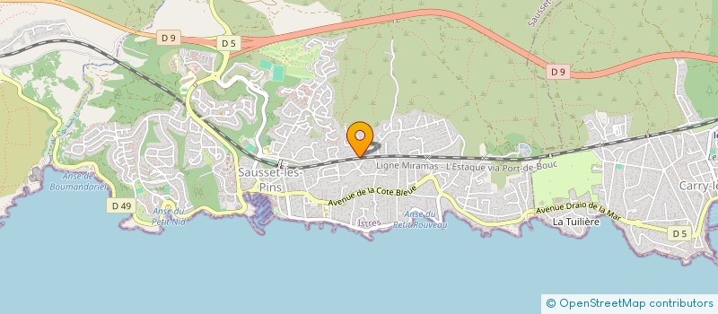 localisation de l'entreprise HTS  COSTA SYLVIE  SAUSSET-LES-PINS