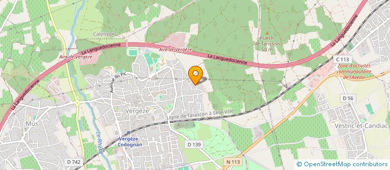 localisation de l'entreprise HTSE  VERGEZE