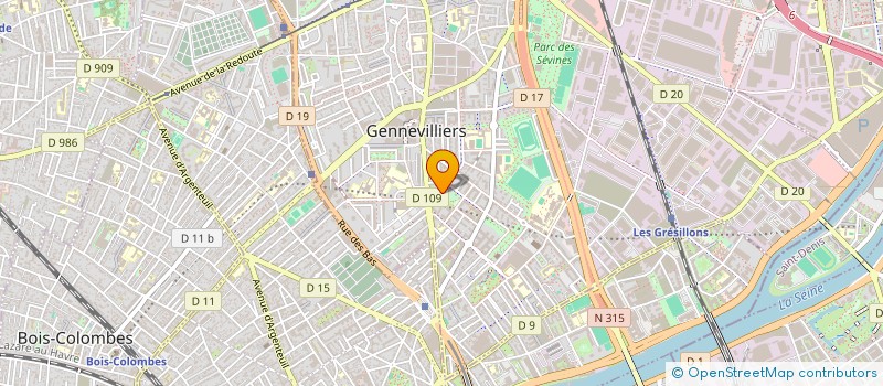 localisation de l'entreprise HTUR PRODUCTION & ENTERTAINMENT  GENNEVILLIERS